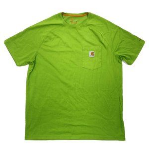 Carhartt 100410 351 Force Relaxed Midweight Short Sleeve Pocket T-Shirt L Green
